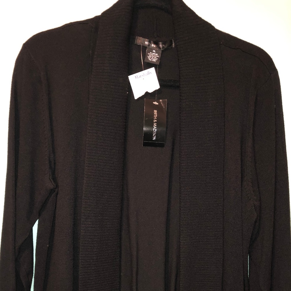 Women's Black 3/4 Sleeve Cardigan